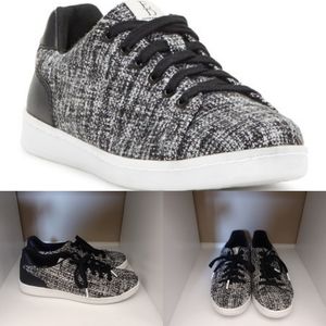 Ellen DeGeneres Black Tweed Chapala Leather Sneaker